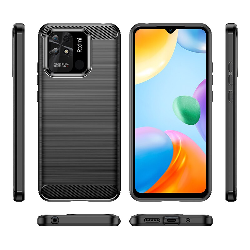 Ốp lưng chống sốc vân kim loại cho Xiaomi Redmi 10C hiệu Likgus - hàng nhập khẩu