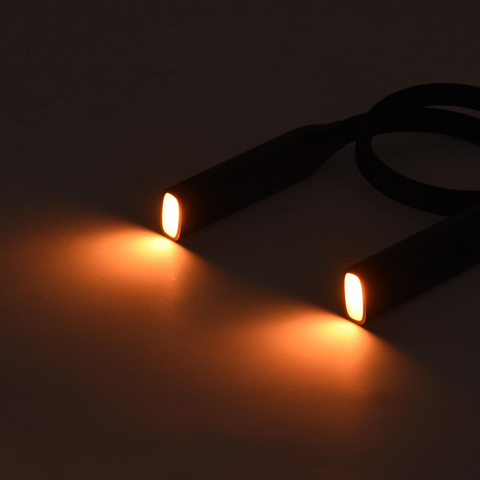 LED Neck Reading Light USB Rechargeable Book Light Bendable Silicone Arm Hand-Free 3 Colors Mode Stepless Dimming