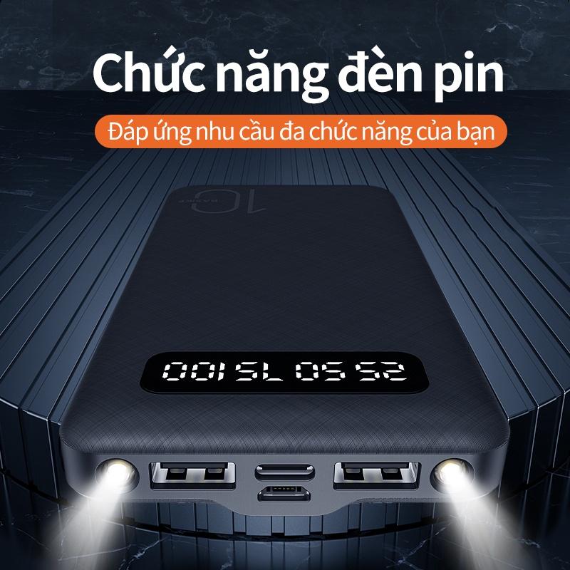 Sạc Dự Phòng BASIKE 10000mAh mini di động-Hàng chính hãng