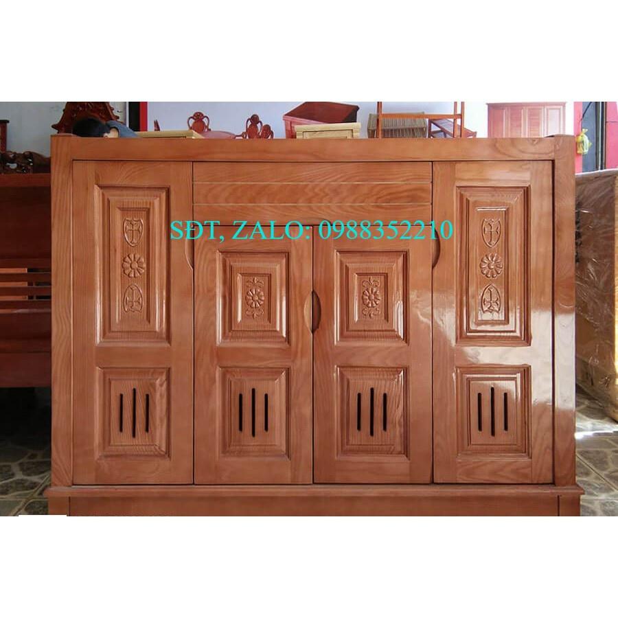 Tủ giầy gỗ xoan 4 cánh