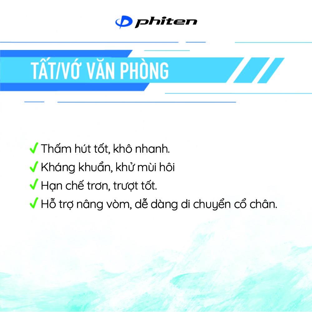 Tất thể thao Phiten cổ ngắn (2 đôi) AL907170/AL907173/AL907175/AL907270/AL907273/AL907275 - Trắng