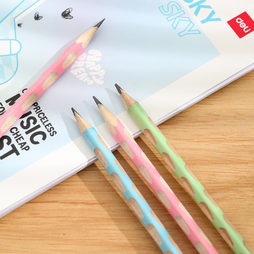 Hộp 30 Bút Chì Định Vị 2B Màu Pastel Nét Rõ Ràng Viết Mượt Mà Deli - Phù Hợp Văn Phòng Ghi Chép Take Note Học Sinh Tập Viết Ghi Bài