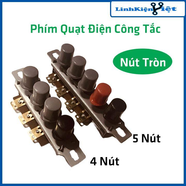 Công tắc số quạt 4 nút, 5 nút loại tròn, phím bấm quạt điện điều chỉnh tốc độ gió cho quạt cây, quạt bàn