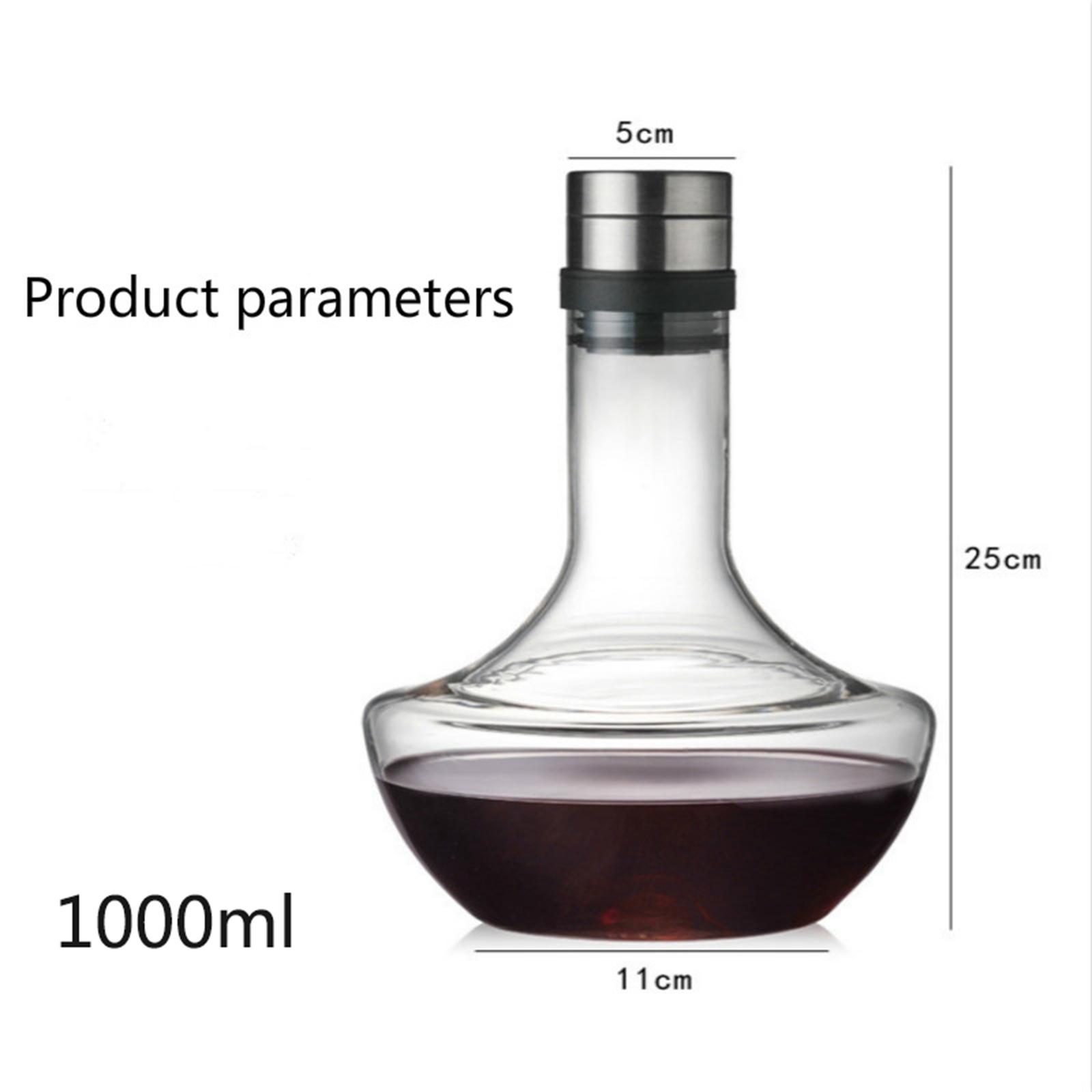 Red Wine Decanter Hand Blown Lead Free Crystal Carafe Red Wine Aerator