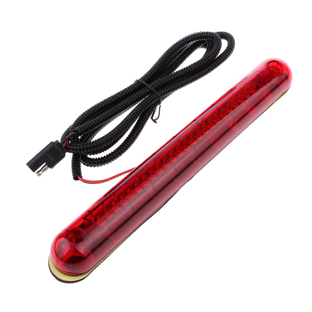 2pcs Brake Stop Tail Rear Bumper 24 LED Red Light Lamp Bulb Reflector