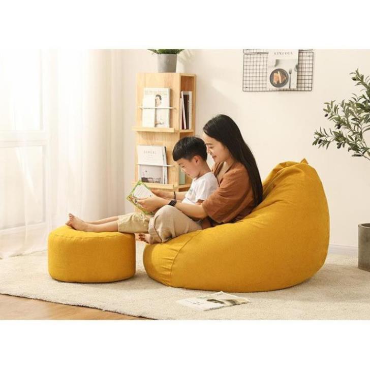 Đôn tròn nhiều màu Babykid, chất vải da lộn