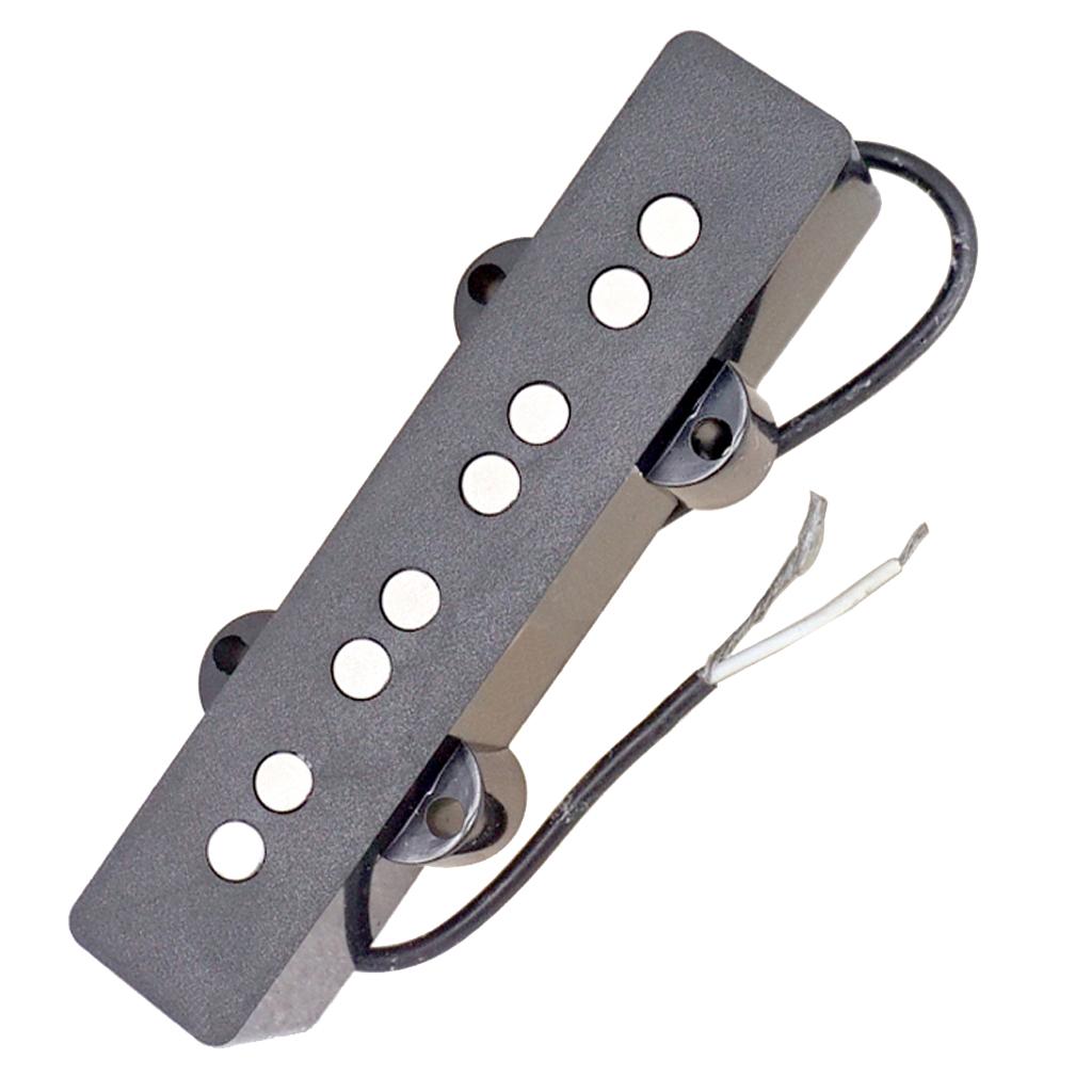 Pack of 2 Metal Electric Bass Open Pickups Black for JB Jazz Bass Part