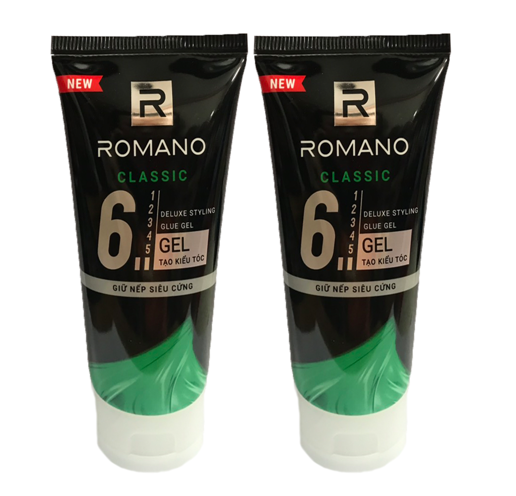 Combo 2 Tuýp Gel Tạo kiểu tóc giữ nếp siêu cứng Romano Classic 150g*2