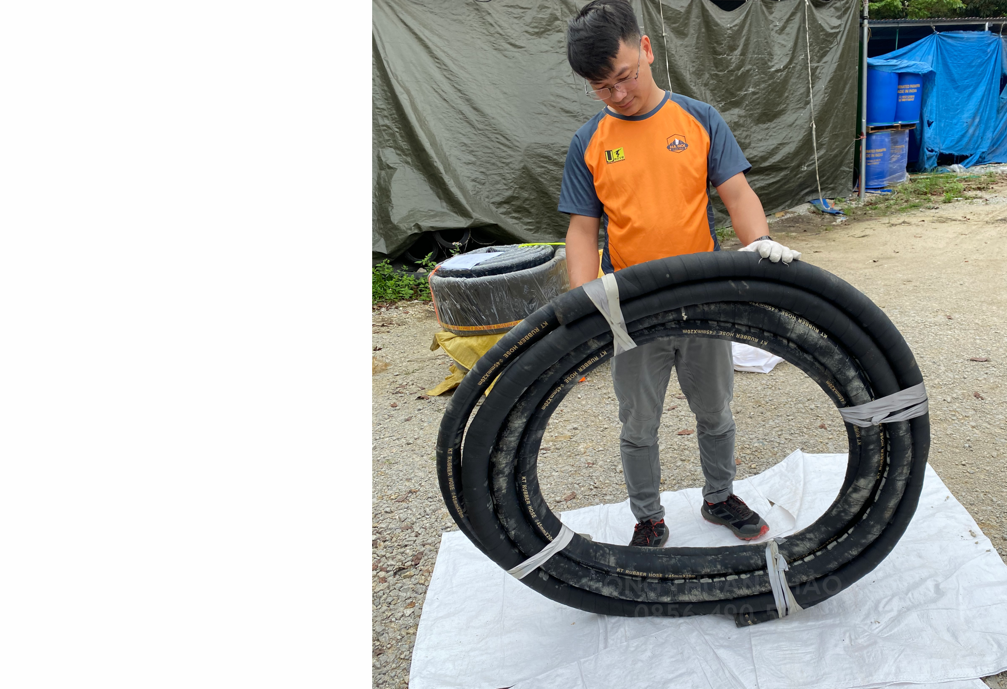 Ống Cao Su Bố Vải Phi 45mm cuôn 20 mét- Hàng Nhập Khẩu - Ống Thuận Thảo