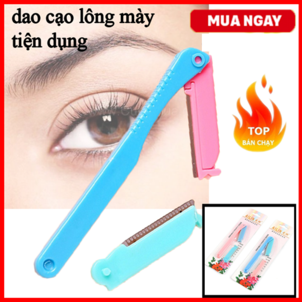 Bộ dao cạo tỉa chân mày 2 lưỡi sắc gọn