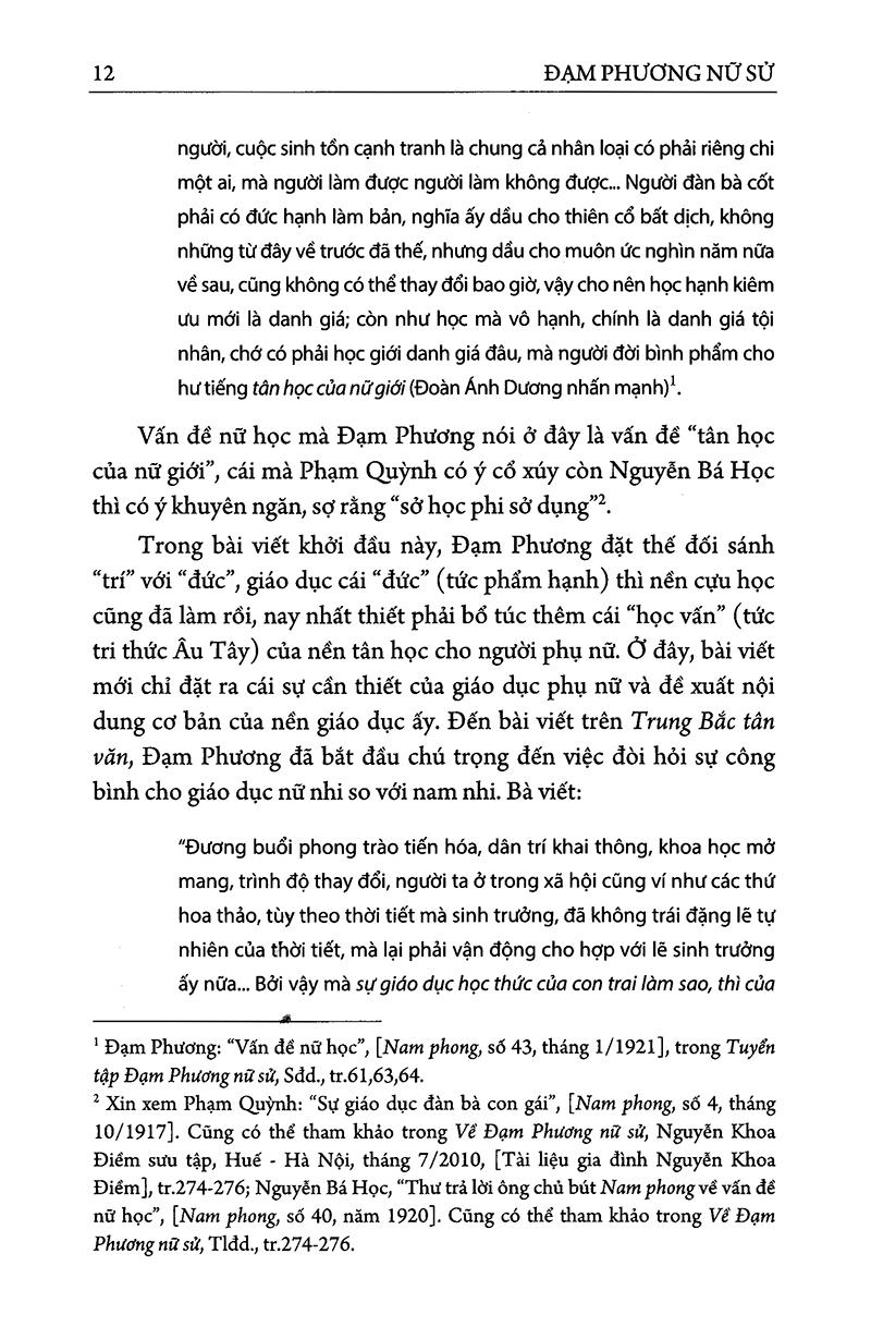 Sách Đạm Phương Nữ Sử - Vấn Đề Phụ Nữ Ở Nước Ta