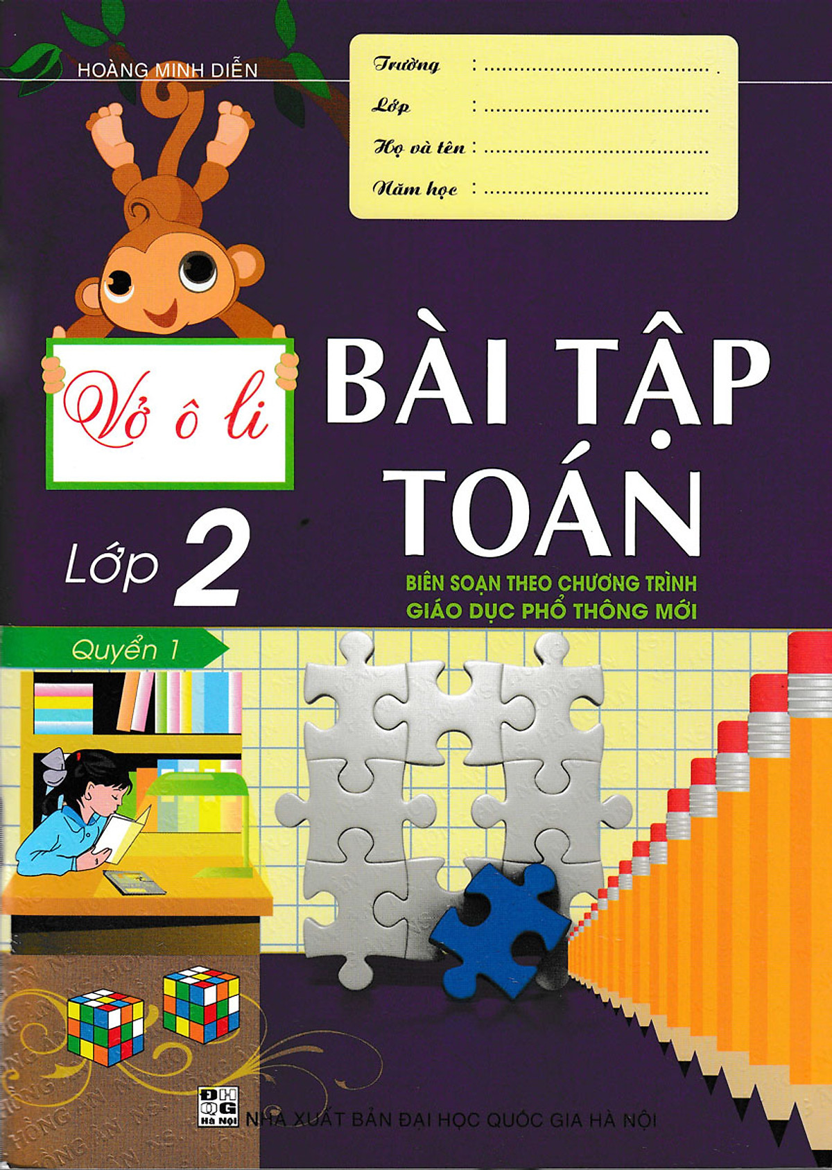 SÁCH-Vở Ô Li Bài Tập Toán Lớp 2 Quyển 1 HA-MK