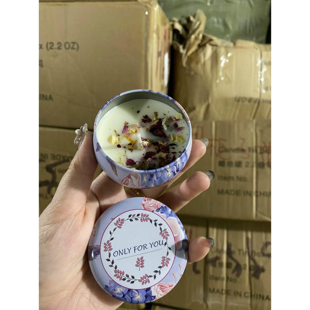 Nến Thơm Hoa Khô Chiết Xuất Tự Nhiên Hot 2021