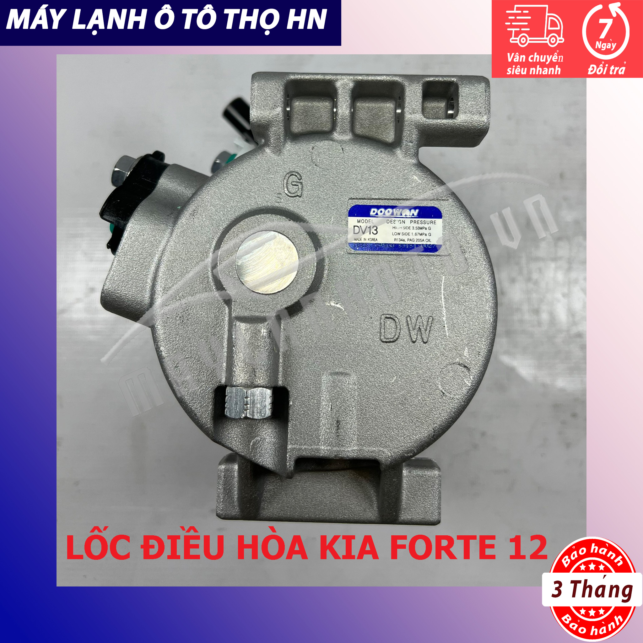 Lốc điều hòa (block,máy nén) Kia Forte 1.6 2012-2013 Hàng xịn Hàn Quốc 12 13 97701-1X020