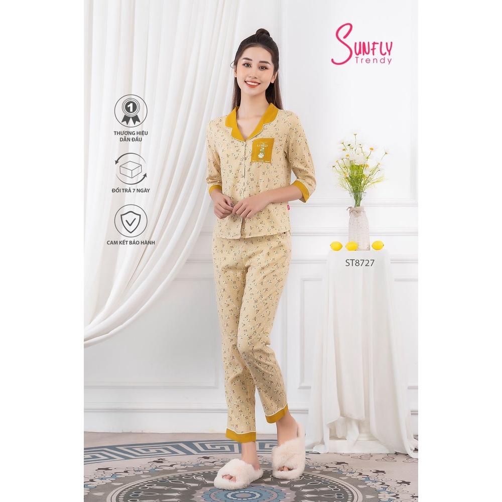 ST8727 BỘ PIJAMAS KATE ÁO TAY LỠ QUẦN DÀI