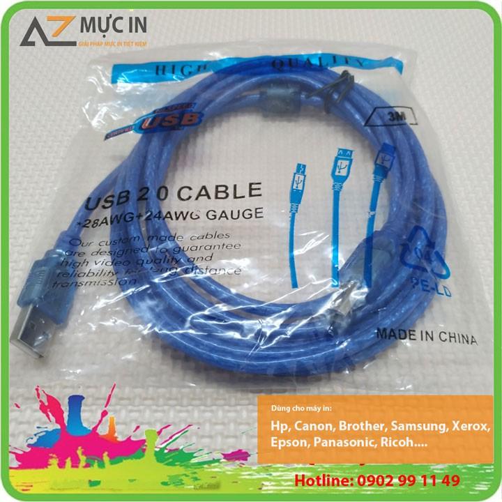Dây cáp máy in cổng USB 1.5M 3M Cable Xịn