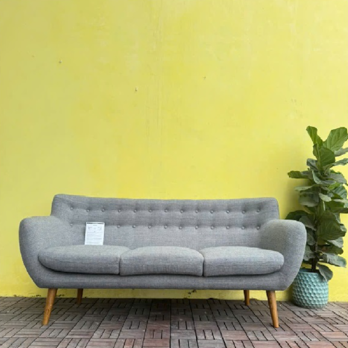 Sofa băng bọc nỉ SM26CT Tundo KT Ngang 183 x Sâu 79 x Cao 46 / 84 cm - Màu xám