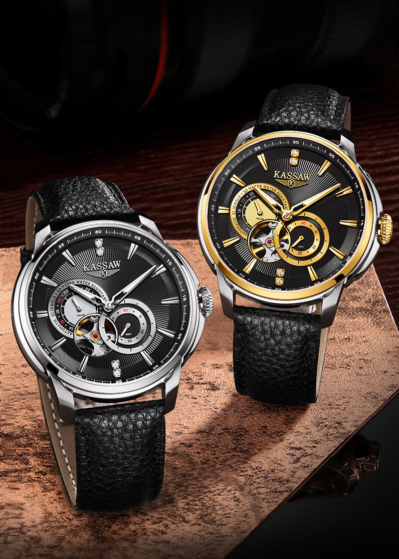 Đồng hồ nam chính hãng KASSAW K978-1 Kính sapphire ,chống xước ,Chống nước 50m ,Bảo hành 24 tháng,Máy cơ ,dây thép không gỉ