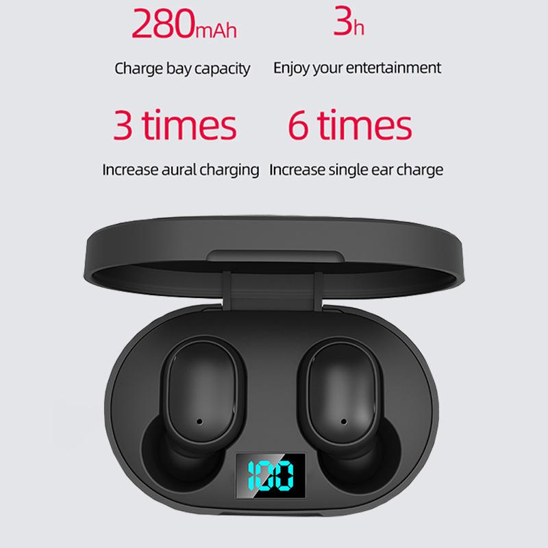 Thể Thao Mini Không Dây Bluetooth Tai Nghe HiFi Stereo Có Mic Tai Nghe Chụp Tai Chơi Game Điều Khiển Cảm Ứng Tự Động Ví Cầm Tay Chạy Blutooth