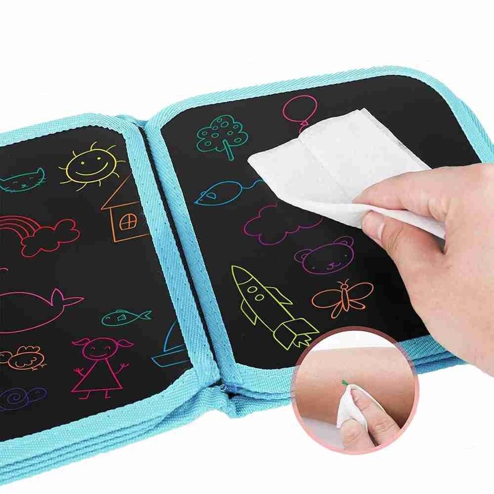 Vở Vẽ Xóa Được, Vở Tự Xóa, Sách Viết Xóa Được 10 Trang Tặng Kèm 6 Bút - Hàng Chính Hãng