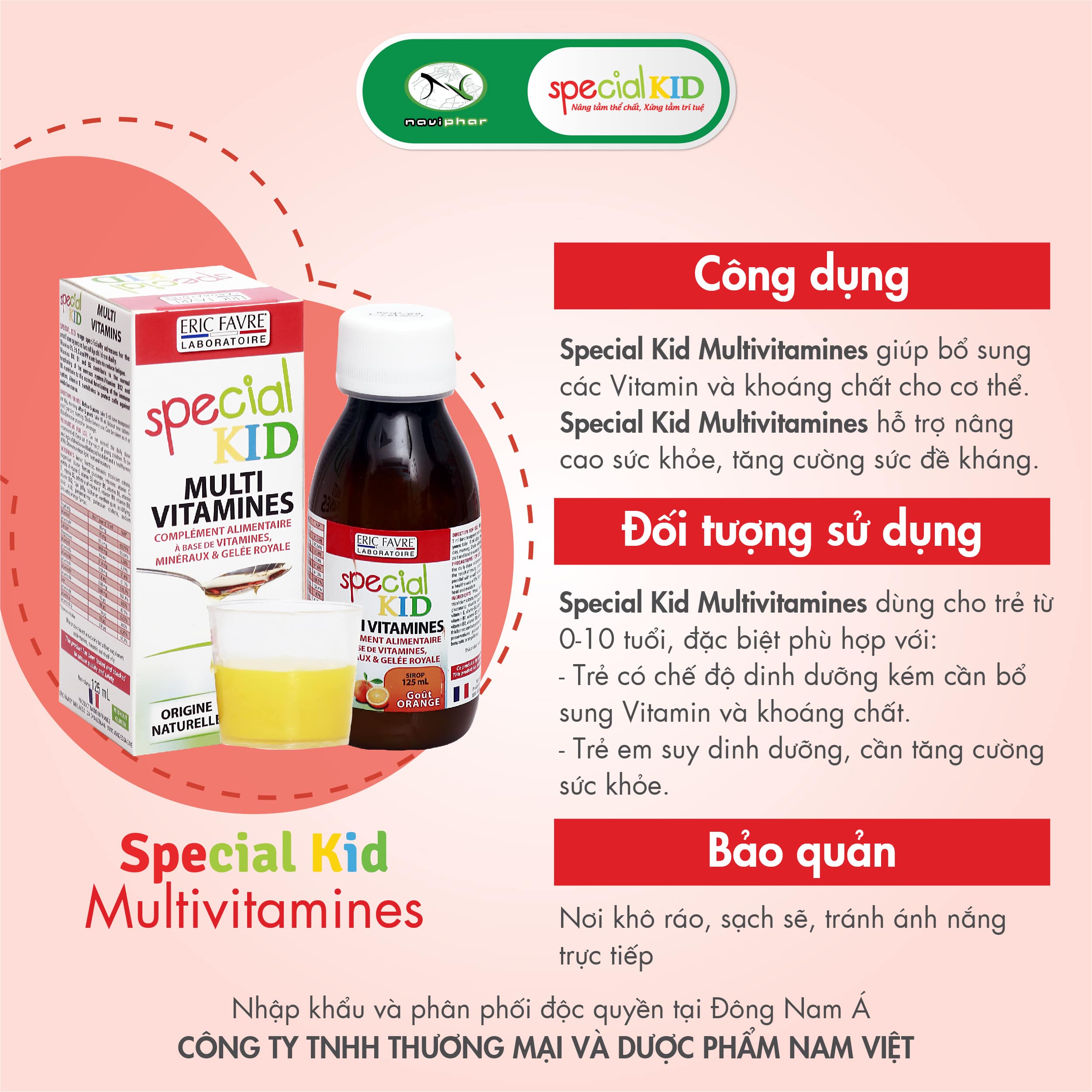 TPBVSK Special kid Multivitamin - Siro Bổ sung vitamin và khoáng chất - Hỗ trợ nâng cao sức khỏe, tăng cường sức đề kháng (125ml) [Siro - Nhập khẩu Pháp]