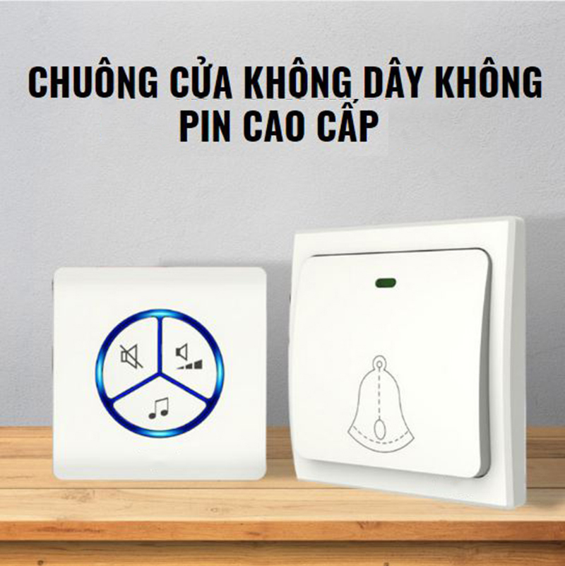 Chuông Cổng Báo Khách Không Dây Không Pin Chống Nước