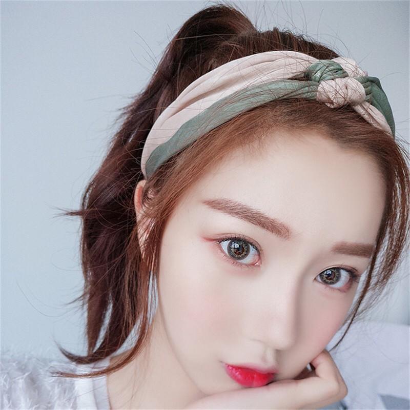 Băng Đô Turban Nữ Thắt Nút Phối Màu Vintage Thời Trang Hàn Quốc Dễ Thương