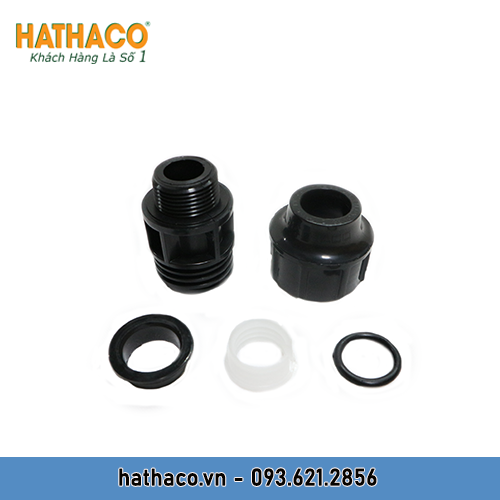 Combo 10 Măng Sông 25 Ren Ngoài 20 - 25 - 32 (ren 1/2&quot; - 3/4&quot; -1&quot;) HATHACO Nối Ống HDPE