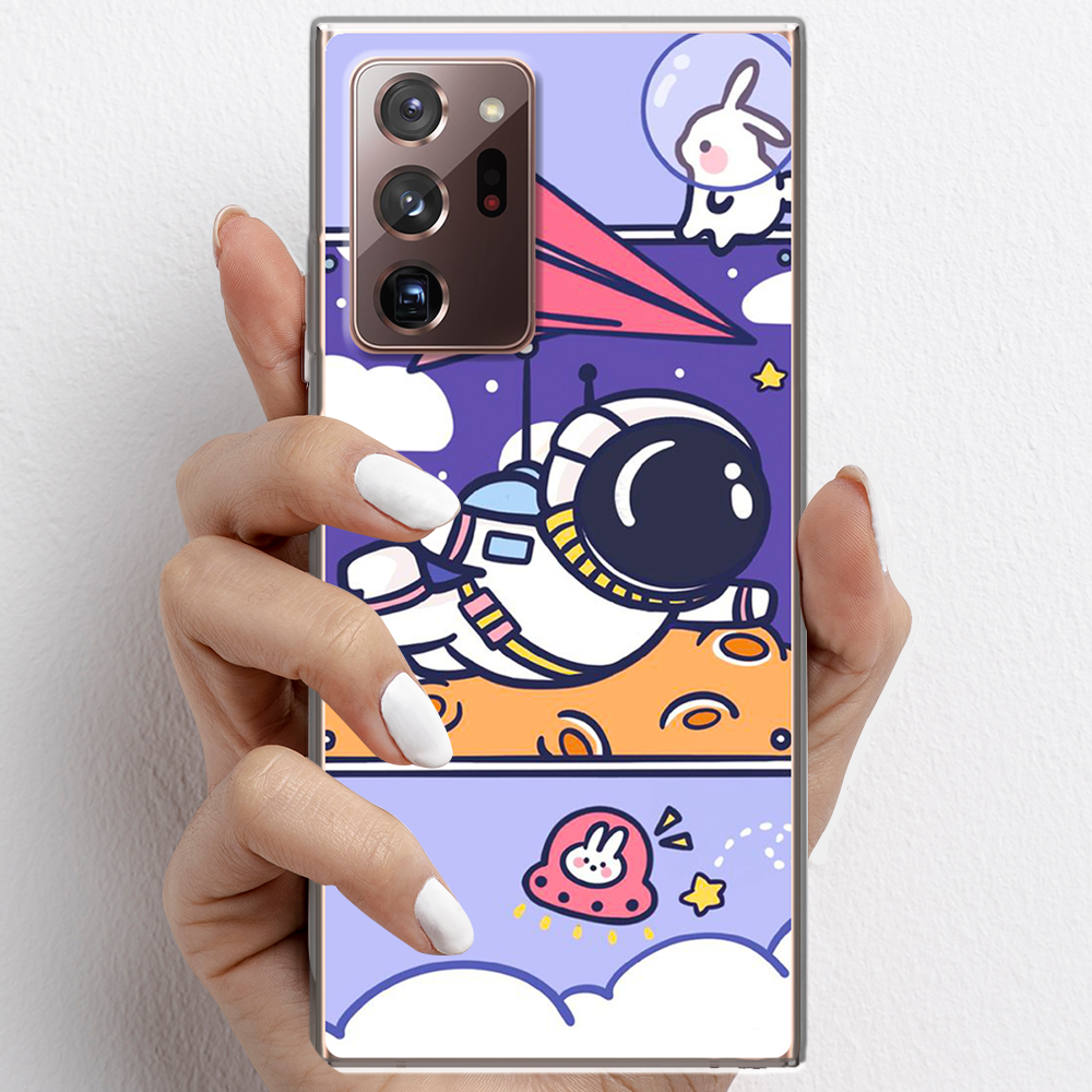 Ốp lưng cho Samsung Galaxy Note 20 Ultra nhựa TPU mẫu Phi hành gia tím