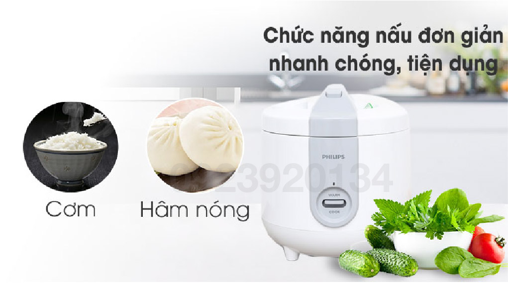 Nồi cơm điện 1.8 lít Philips HD3115/66 - Hàng chính hãng