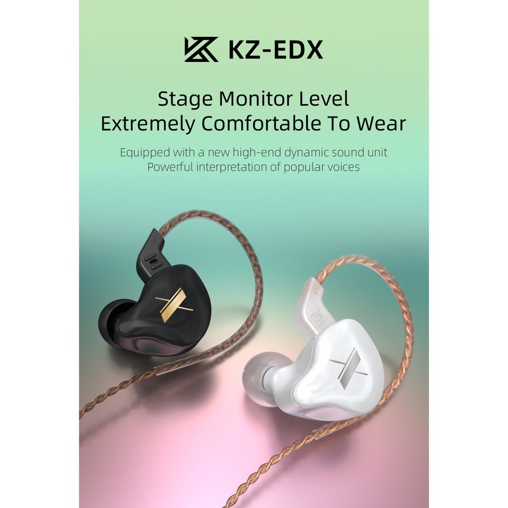 Tai nghe nhét tai thể thao KZ EDX 1 Dynamic Hifi có micro - Hàng chính hãng