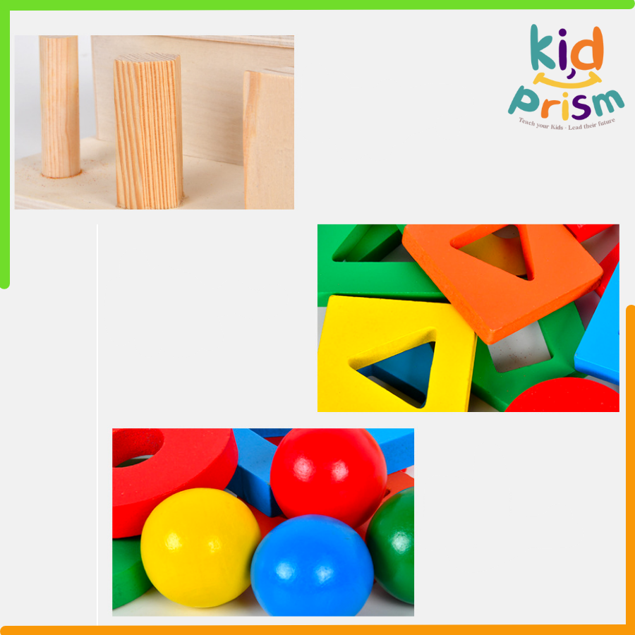 Bộ Đập Bóng và Thả Hình Khối Kết Hợp 2 in 1 cho Bé từ 18+ tháng trở lên - Giáo Cụ Montessori