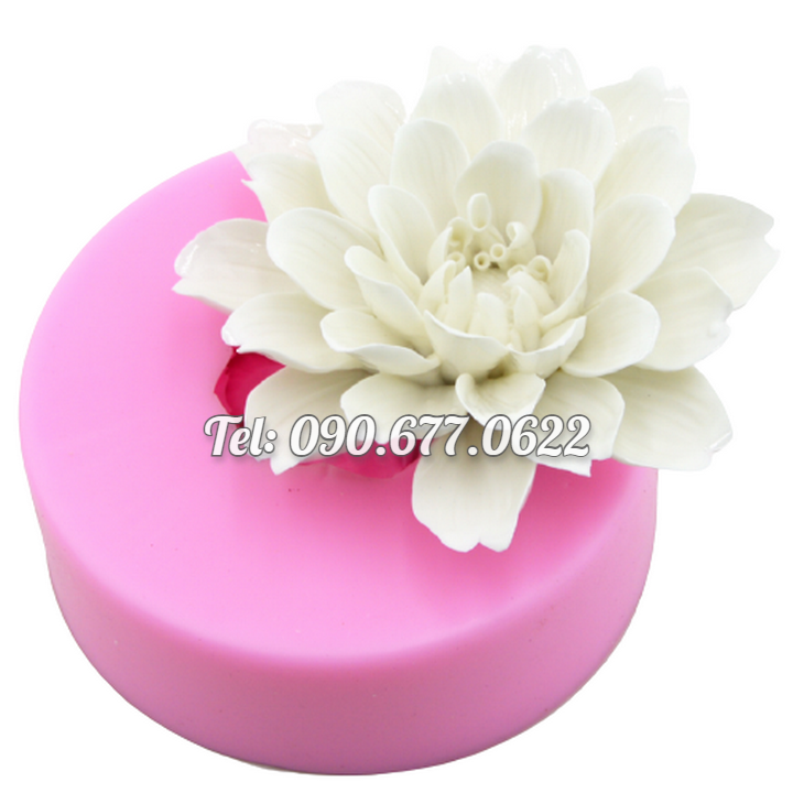 Khuôn silicone làm rau câu hoa cúc 3 tầng đại đóa loại 11 cm - Mã số 1384