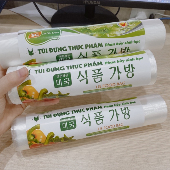 Túi Đựng Thực Phẩm Nhiều Kích Cỡ, Túi Bọc Thực Phẩm Tự Hủy Sinh Học Tiện Lợi, Sạch Sẽ