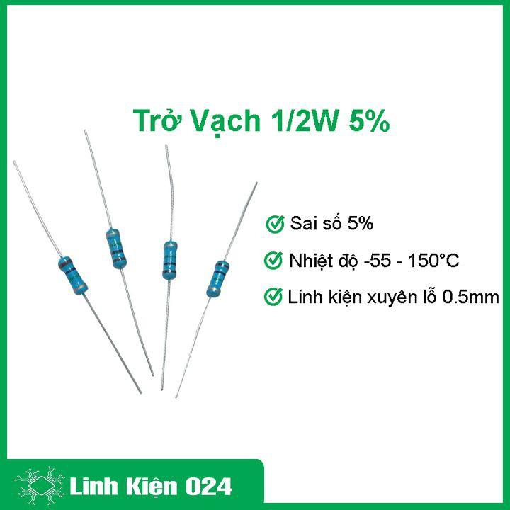 Gói 100 Con Trở Vạch 1/2W 5