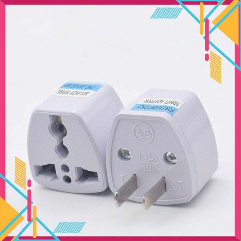 PHÍCH CẮM ĐIỆNPHÍCH CẮM CHUYỂN ĐỔI MÀU TRẮNG CHUYỂN Ổ CẮM 2 CHẤU SANG 3 CHẤU TIỆN DỤNG
