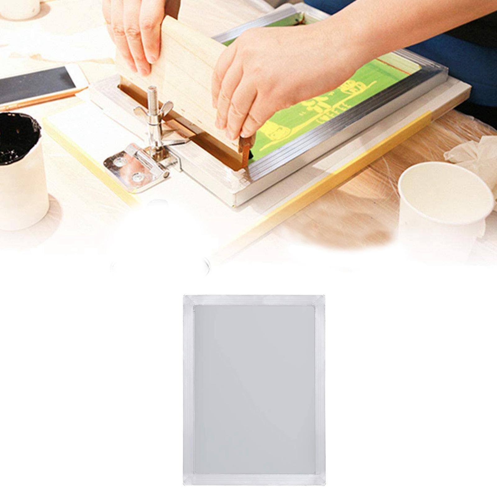 Aluminum Silk Printing Frame with 110 White Mesh Screen Print Kit 20x30cm
