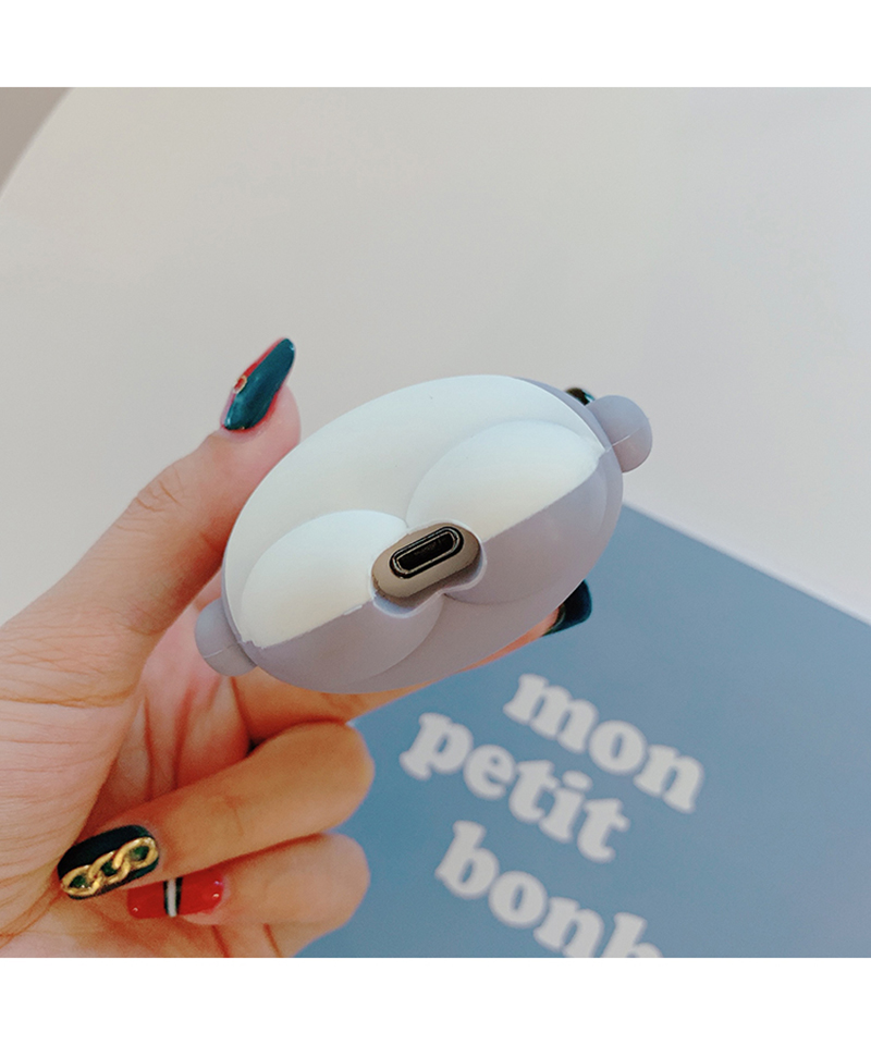 Hộp bảo vệ dành cho AirPods 1/2 Case kèm móc treo Cá Mập