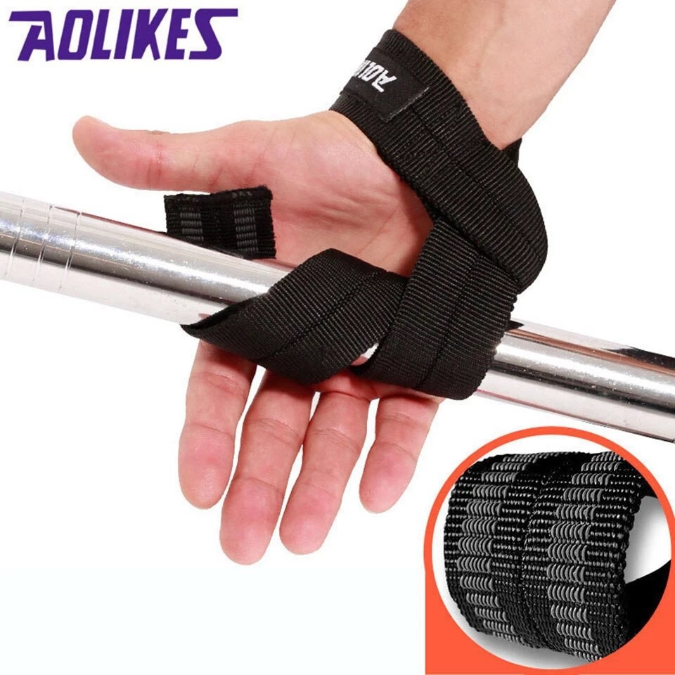 Dây kéo lưng, Dây đai cổ tay nâng tạ tập gym  AOLIKES 7635 trợ lực cổ tay sport wrist bands