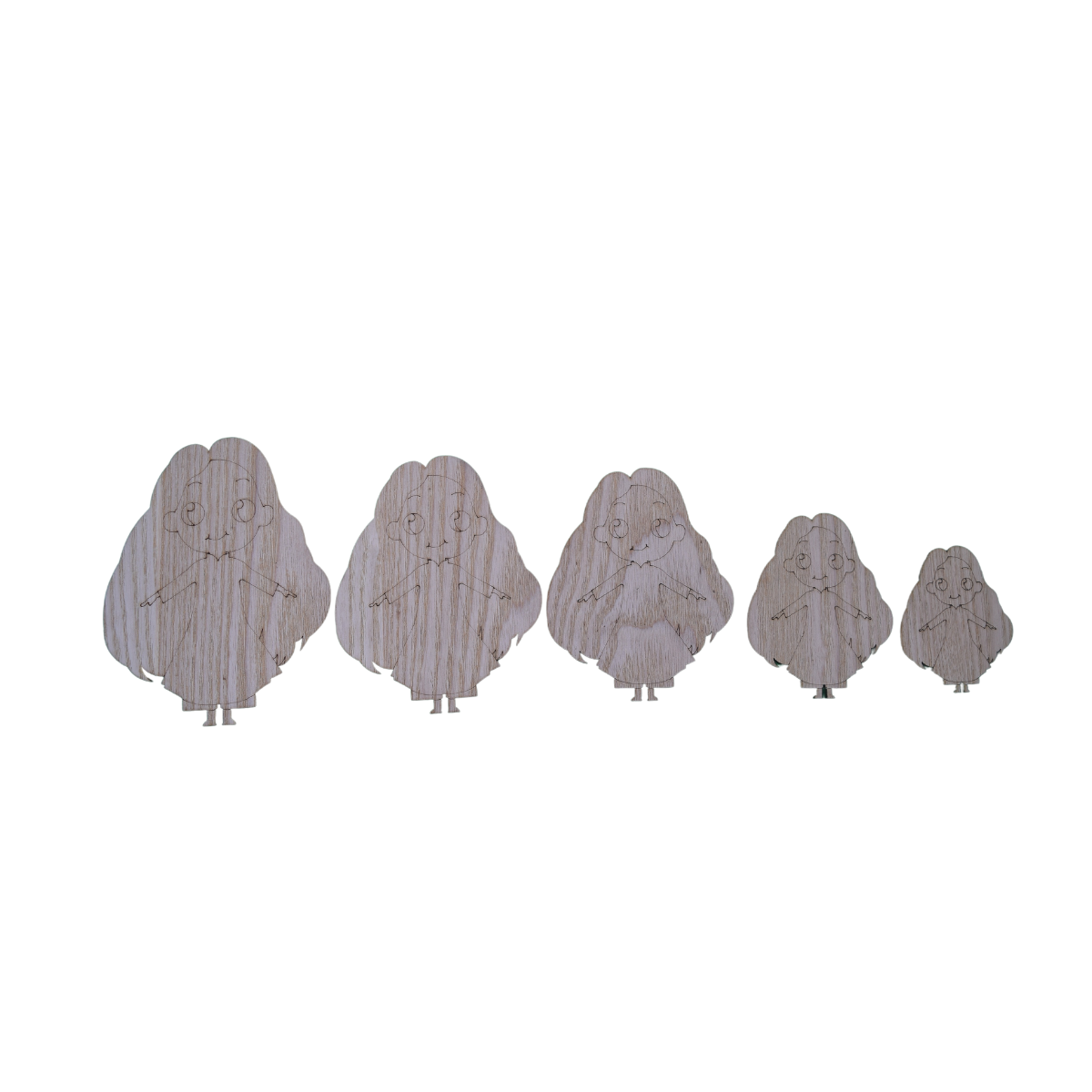 Bộ KIT cho trẻ tự Tô Màu Gỗ - Hana Mascot 5 size - trò chơi giúp trẻ vận dụng khả năng sáng tạo của bản thân để tô màu