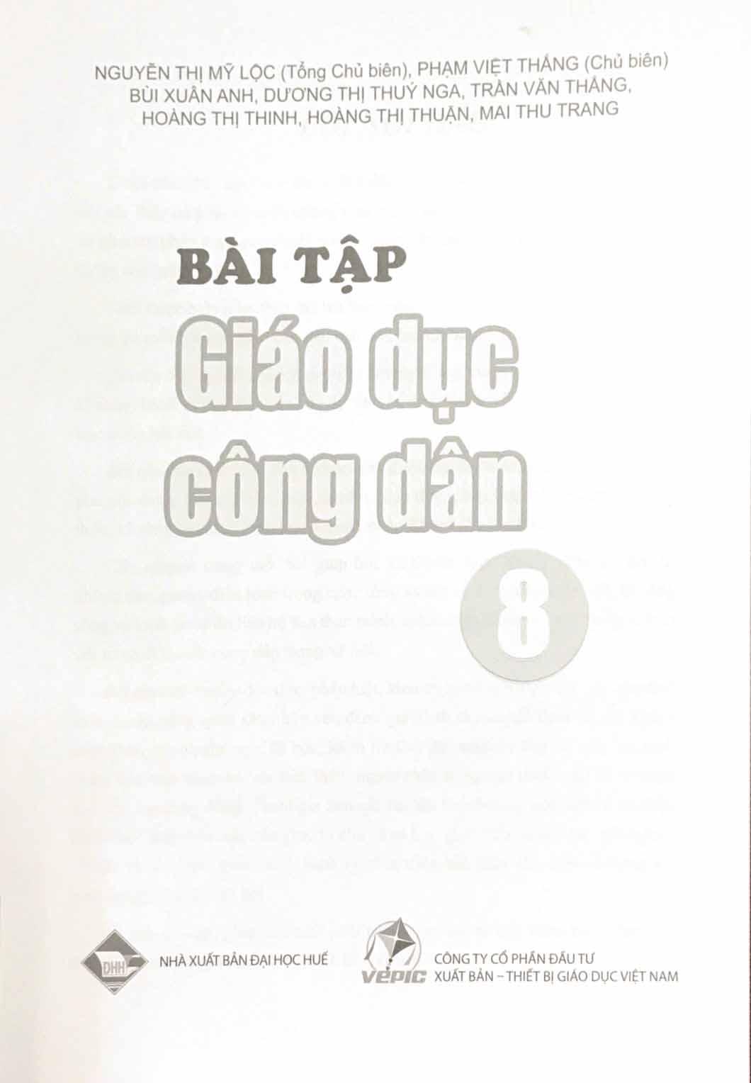 Bài Tập Giáo Dục Công Dân 8 (Cánh Diều) (2023)