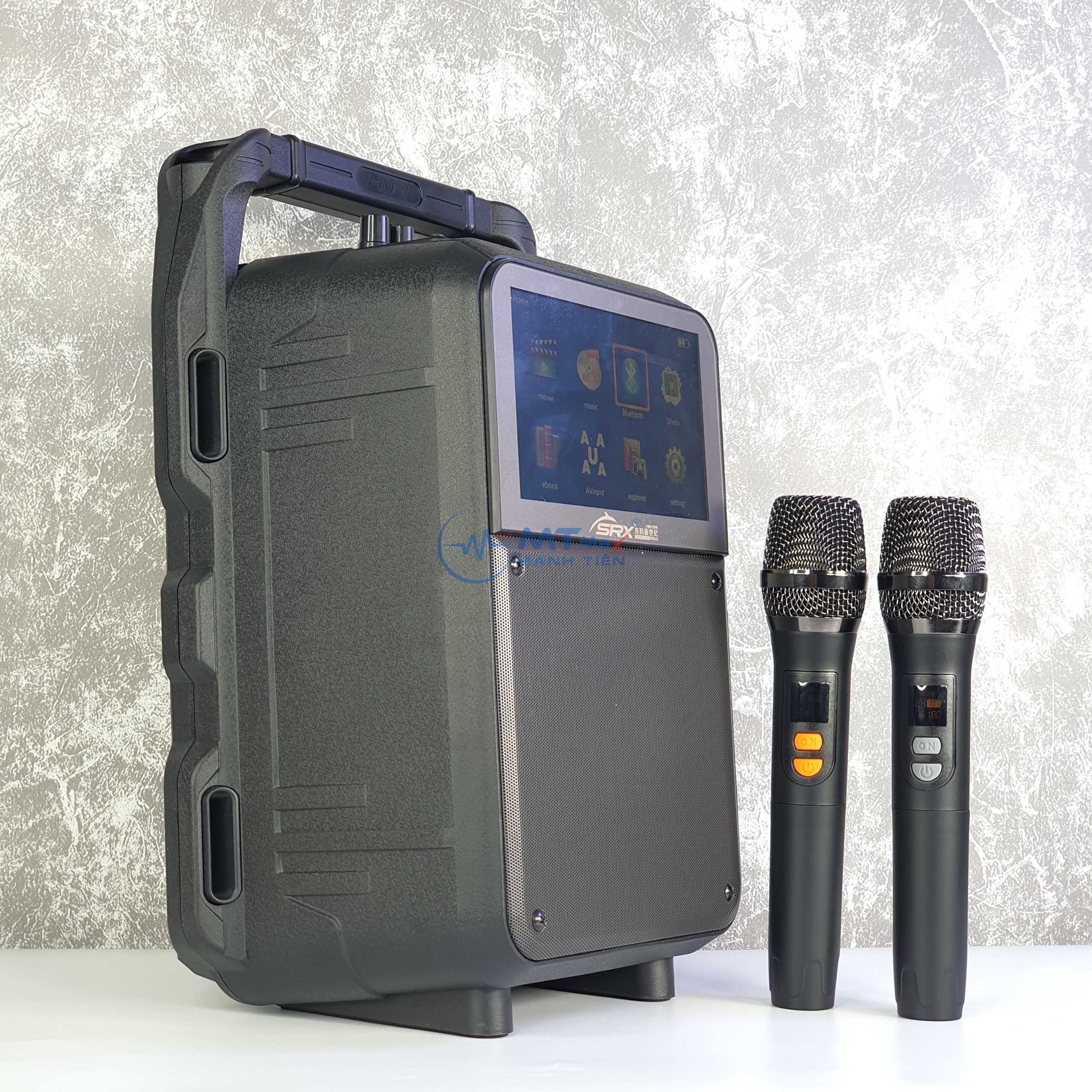 Loa Màn Hình Karaoke K80 - Pin 3000mAh Kèm 2 Micro Âm Thanh Sống Động, Màn Hình 7 Inch Hình Ảnh Sắc Nét, Chi Tiết Và Sống Động