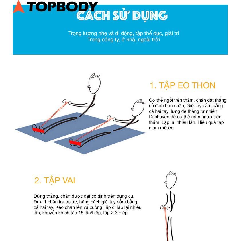 Dây kéo đàn hồi 4 ống cao su tập thể dục TOPBODY-DAKEO01