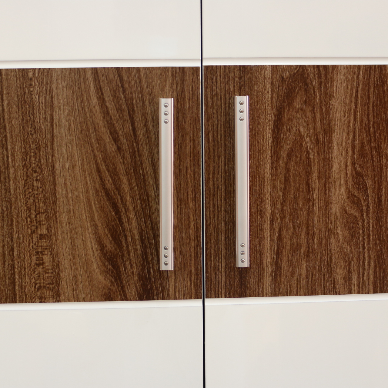 Tủ Áo 4 Cánh Gỗ MDF Melamine Màu Óc Chó Sơn Trắng Cao Cấp VIVA