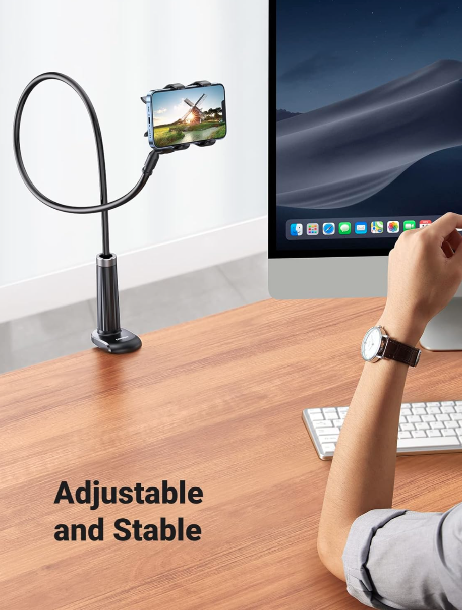 Giá đỡ điện thoại kẹp bàn màu đen Ugreen 80906 LP113 - Hàng chính hãng