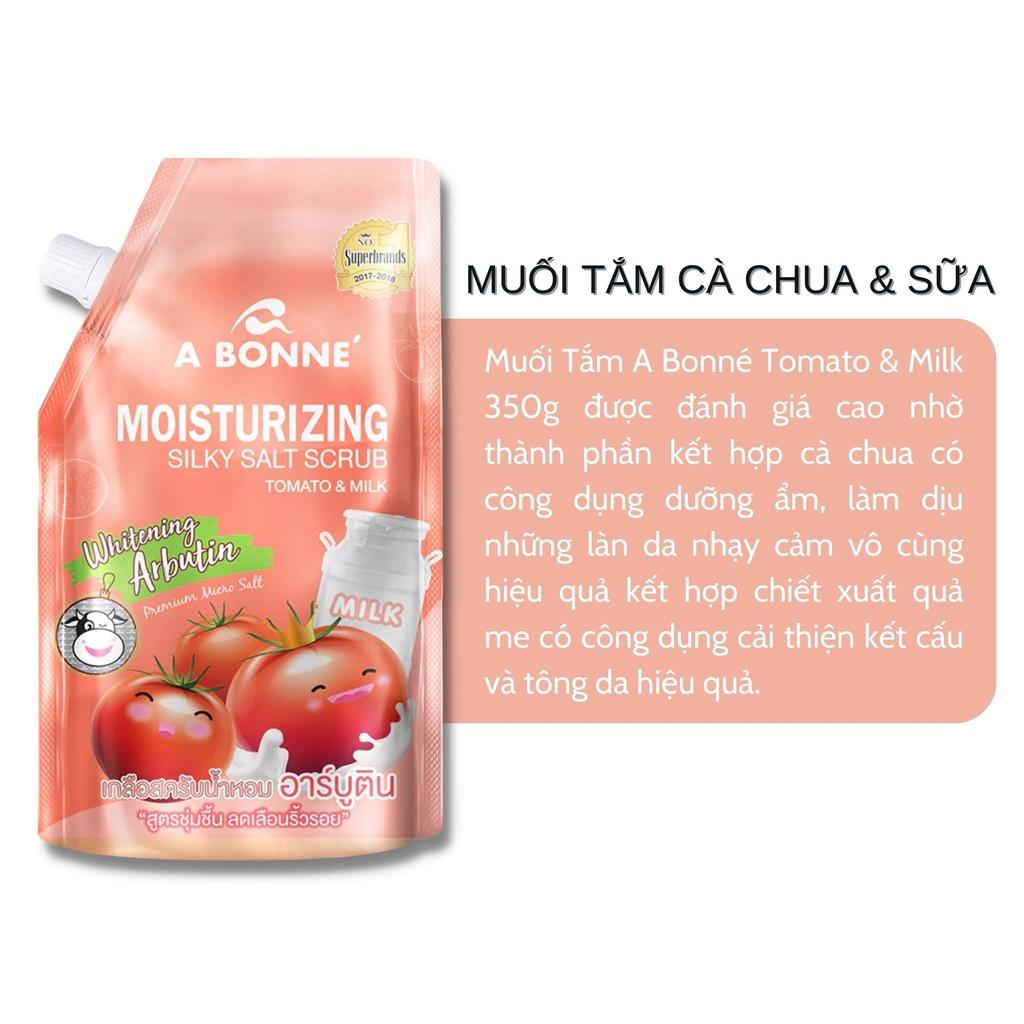 Muối Tắm Tẩy Da Chết A Bonne Moisturizing Silky Salt Scrub Cà Chua 350g