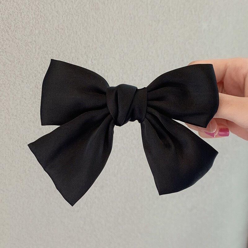 KẸP TÓC NƠ CHẤT LIỆU VẢI SATIN THANH LỊCH CHO MẸ VÀ BÉ - NUNAM SHOP