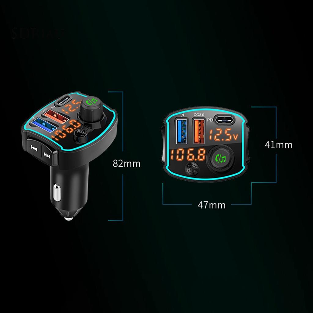 *QCDZ* BC69 Car MP3 Player Stable Bluetooth V5.0 ABS Quick Charger U Disk Music Player