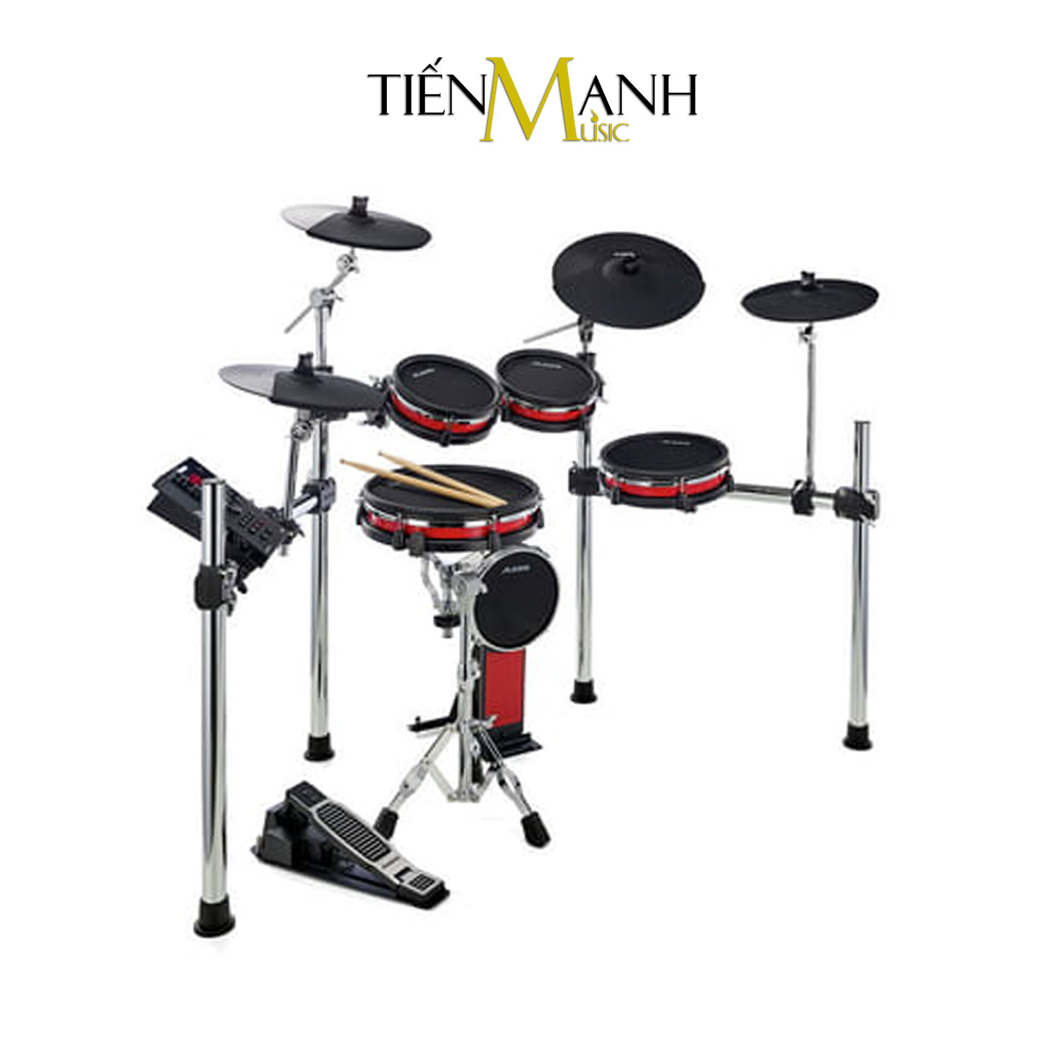 [Chính Hãng Mỹ] Bộ Trống điện tử Alesis Crimson II Mesh 5-Piece Electronic Digital Drum Kit Crimson 2 Hàng Chính Hãng - Kèm Móng Gẩy DreamMaker