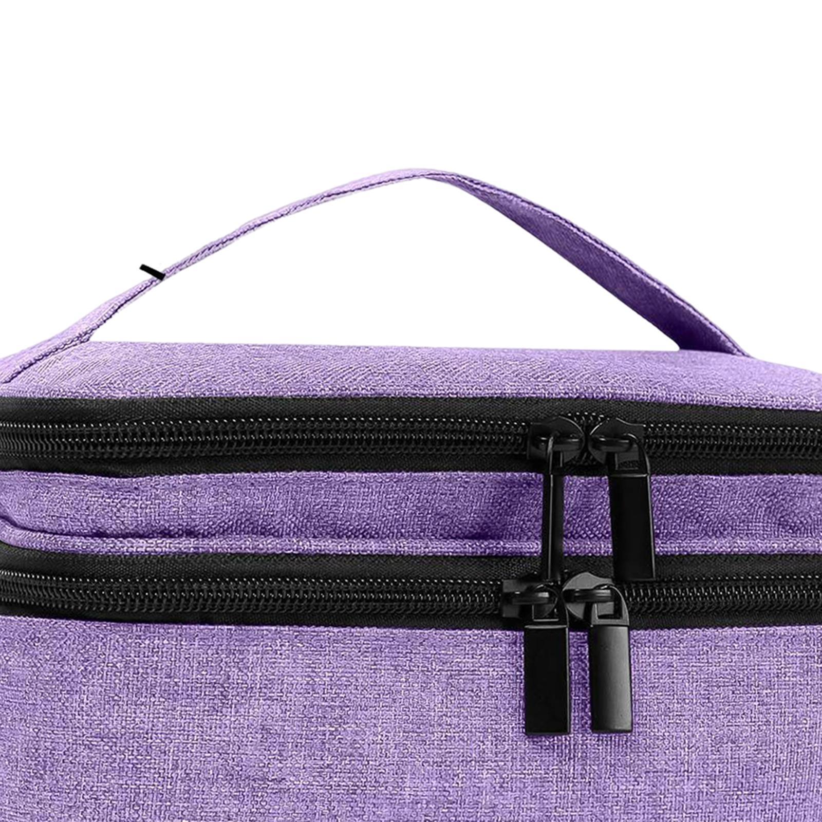 Double Layers Nail Polish Organizer Bag for Manicure Set Makeup Travel